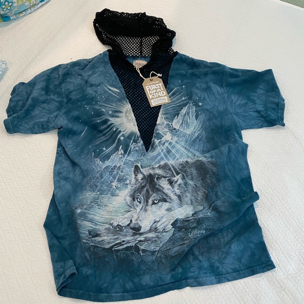 NWT LF Stores Vintage Mesh Hoodie Tshirt